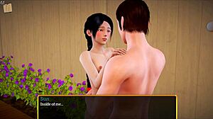 Anime Brunette Plays Game With Monster Cock