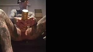 Intriguing solo fleshlight fucking leading to hot cum release.