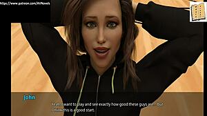 stacey stands up in this college hentai scene