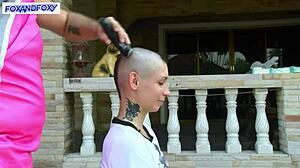 Behind The Scenes Lisa Fox Shaving Head Bold