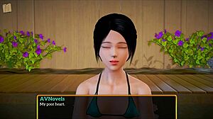 Anime Brunette Plays Game With Monster Cock