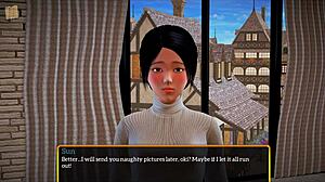 Anime Brunette Plays Game With Monster Cock