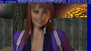 Shaved Pussy Virtual Sci-Fi Girl Gets Fucked in Armory