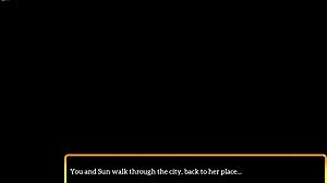 Anime Brunette Plays Game With Monster Cock