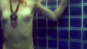 Bold Blonde Babe Wendy Dives Nude In Pool