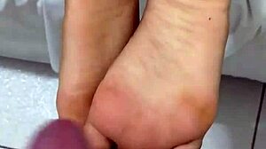 Cum on Prostitute’s Feet While Smelling Her Soles