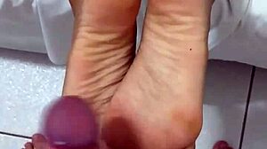 Cum on Prostitute’s Feet While Smelling Her Soles