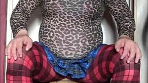 Oh Wow, Shy Bisexual Crossdresser Deepthroats Dildo Dick!