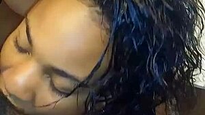 Hood Thot Gets Sloppy Cum in Mouth Facial