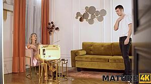 Mature4K tale of a Czech blonde in stockings and heels. See her wild side.