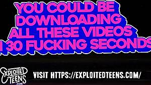 Damn, petite blond teen dominerer med trimmet fisse!