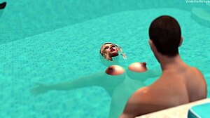 Neighbor and Stepmom at Pool