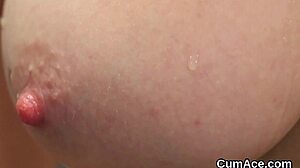 frisky peach swallows cum load after wild facial blowbang