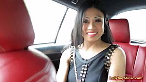 Ladyboy Ice MASTURBATES Wildly for Outdoor Cam