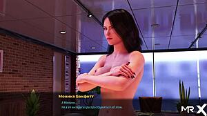 i see girl showin her tits in red suit