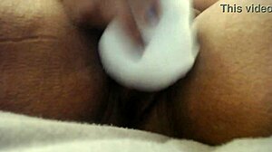 Bbw intensely rubs fat pussy with socks in masturbation