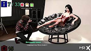 i see girl showin her tits in red suit