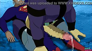 Wow, gay bara yaoi mongul rides superman's steel cock in hentai!