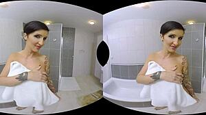 Gabrielle gucci gives kinky footjob in virtual reality!