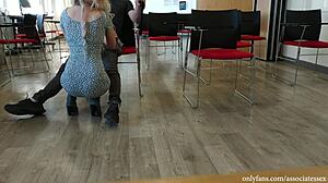 Public Dick Flash Stuns Pretty Teacher Before Class