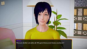 blonde amateur with big ass in family game