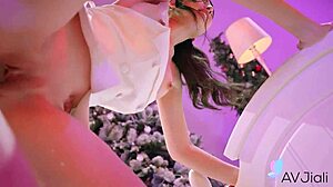 Chinese Jiaxin’s shaved pussy craves big cock sex