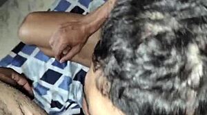 Amateur Swallows Big Black Cock at Gloryhole