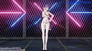 yo, check Raiden Mei shaking it in that Chinese dress!