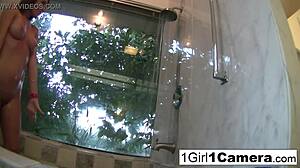 sexy brittany dildos herself close-up