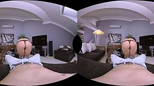 Gabrielle gucci gives kinky footjob in virtual reality!