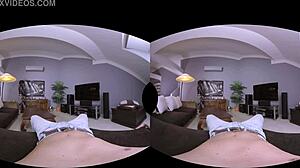 Gabrielle gucci gives kinky footjob in virtual reality!