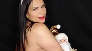 Big Ass Latina Chubby Babe in Christmas Taboo Fun, Wow!