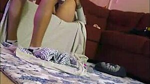 Just chilling with Latina doing double penetration dildo play