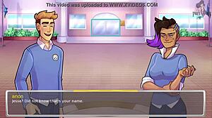 Sinfully fun games in Overwatch academy with big tits and sexy bathing.