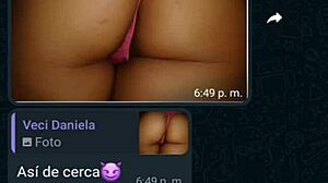 Venezuelan amateur babe with big ass on webcam, forgetting we fucked last night in web chat