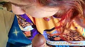 Dağınık oral sonunda ağza döl geliyor