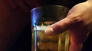 Drunk Guy With Small Cock Pissing And Drinking It