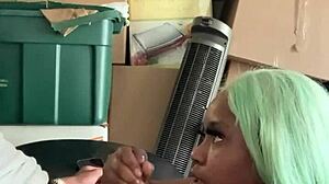 Neighbor helped move, so I deepthroated his big black cock.