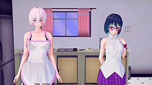 Monster cock deepthroat and muff diving in HS Tutor gameplay part 22