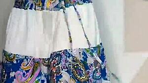 Bluee Squirts On Skirt!