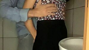 i'm banging my hot wife in the bathroom with wild energy!