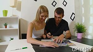 Just stare at her sucking that big cock!