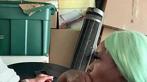 Neighbor helped move, so I deepthroated his big black cock.