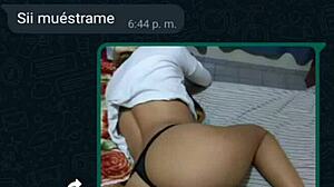 Venezuelan amateur babe with big ass on webcam, forgetting we fucked last night in web chat