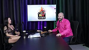 Paulo Avelar and Victoria Beatriz Stun in Sheer Red on Hot Cast