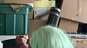 Neighbor helped move, so I deepthroated his big black cock.