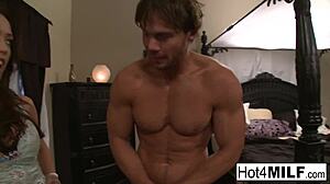 busty brunette hottie shows off her big tits and teases with a nude body