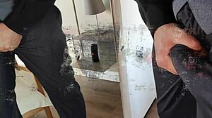 Yuri Gaúcho Showing Off Big Gay Dick In Front Of Mirror