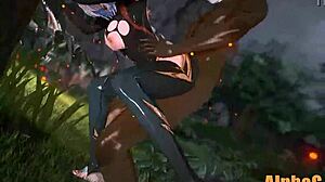 Shenhe in an anime hentai adventure story