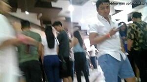 I found this irresistible prostitute with a big ass in leggings, what a catch!